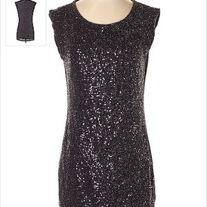 EXPRESS sequin purple & silver cocktail dress